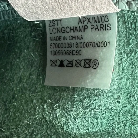 Longchamp Roseau Essential Grained Leather Sage Green Cuir Shoulder Tote Bag - Picture 9 of 9